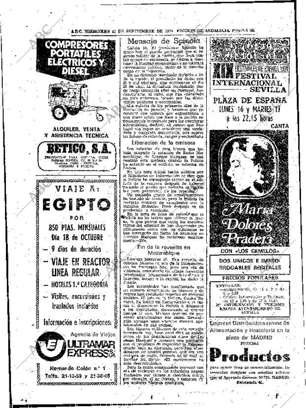 ABC SEVILLA 11-09-1974 página 22