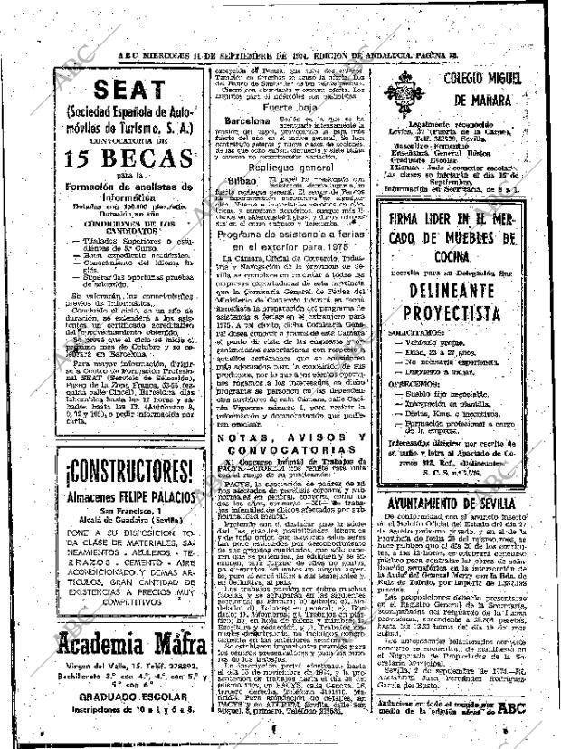 ABC SEVILLA 11-09-1974 página 32