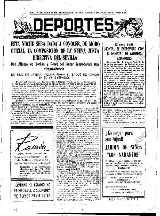 ABC SEVILLA 11-09-1974 página 43