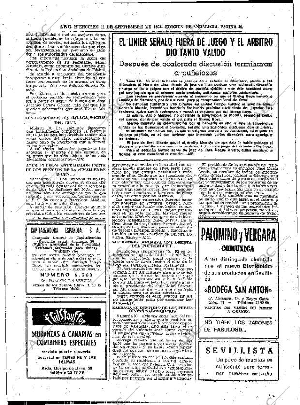 ABC SEVILLA 11-09-1974 página 44