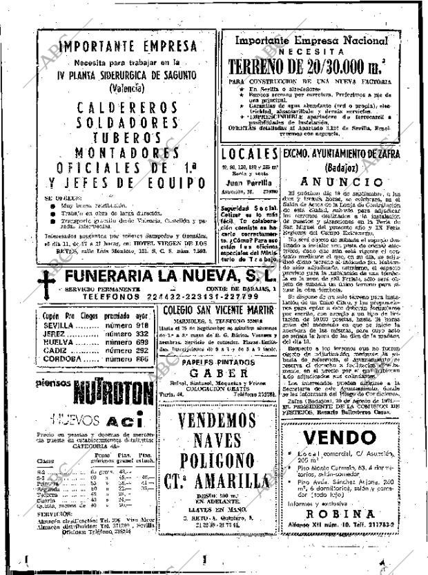 ABC SEVILLA 11-09-1974 página 60