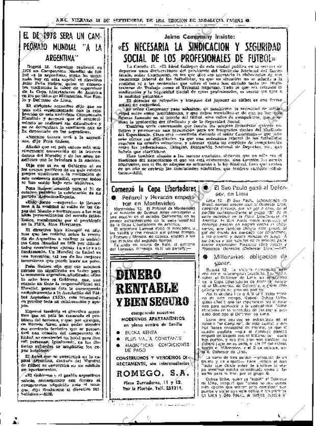 ABC SEVILLA 13-09-1974 página 43