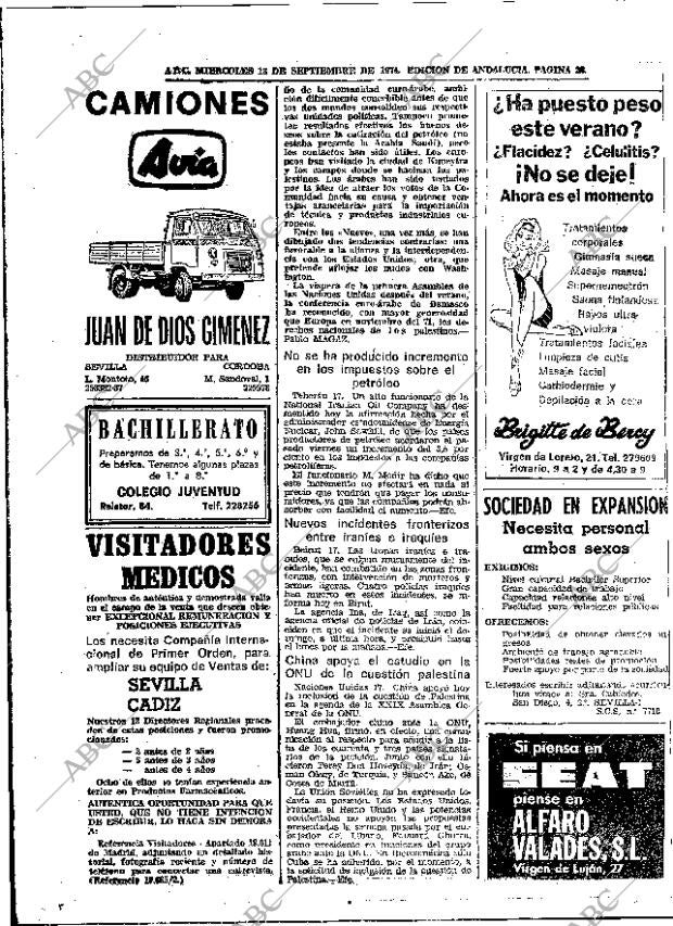 ABC SEVILLA 18-09-1974 página 22