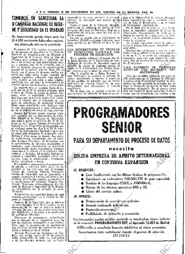 ABC MADRID 20-09-1974 página 49