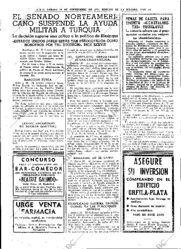 ABC MADRID 21-09-1974 página 27