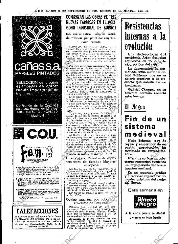 ABC MADRID 21-09-1974 página 44