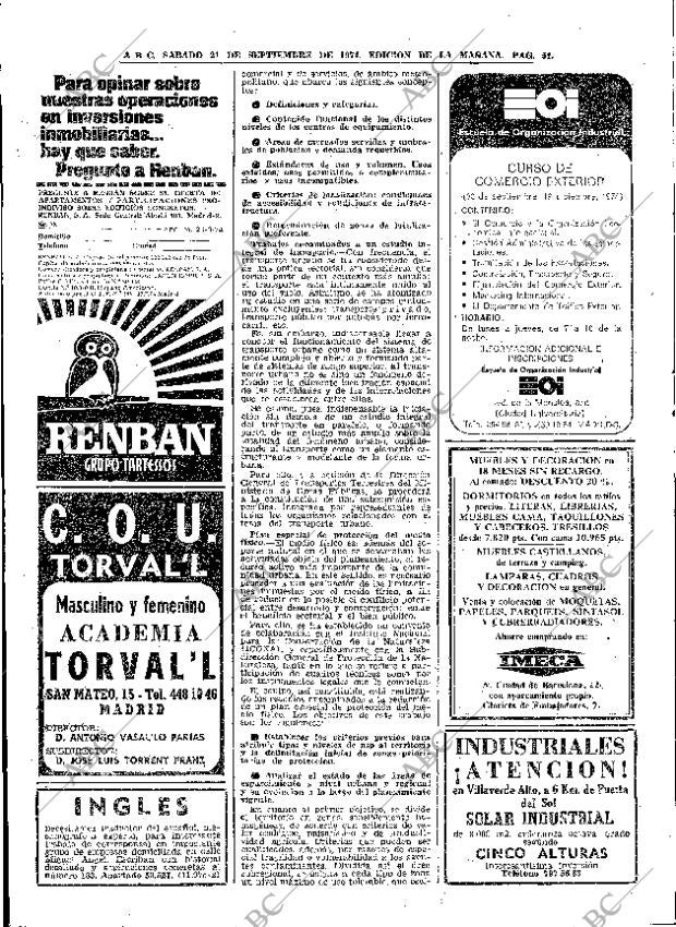 ABC MADRID 21-09-1974 página 54