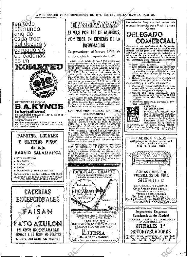 ABC MADRID 21-09-1974 página 61