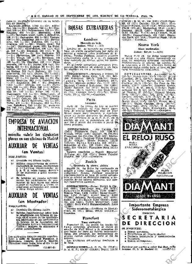 ABC MADRID 21-09-1974 página 74
