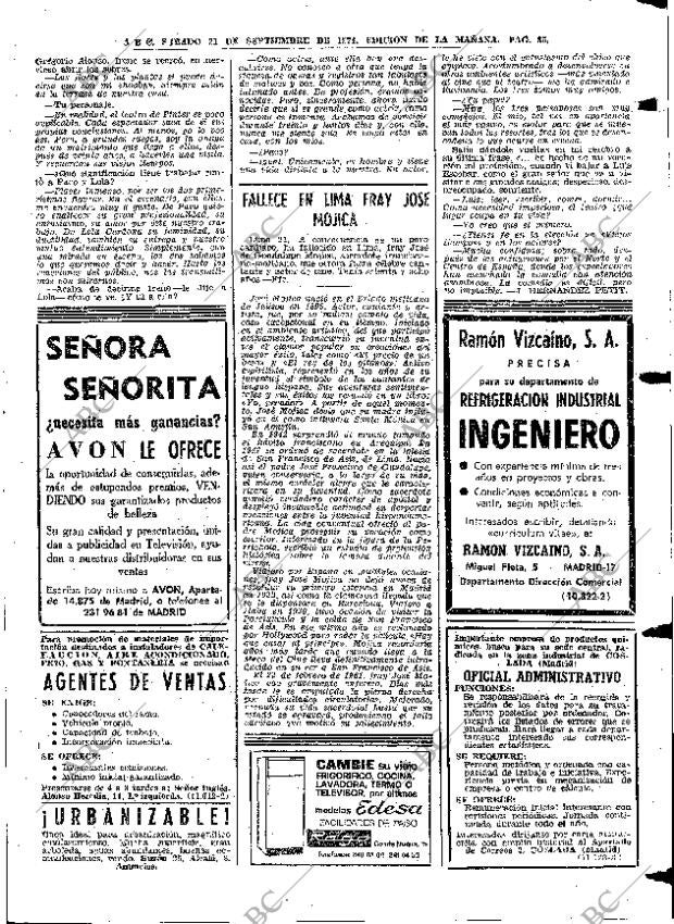 ABC MADRID 21-09-1974 página 85