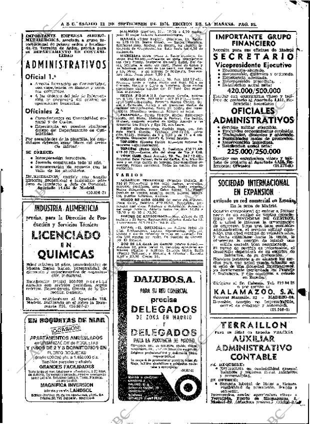 ABC MADRID 21-09-1974 página 95