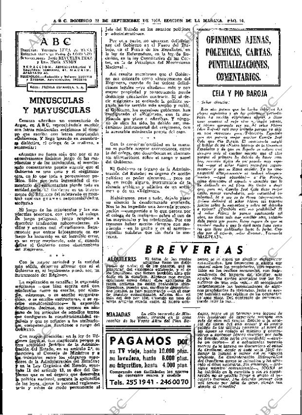 ABC MADRID 22-09-1974 página 10