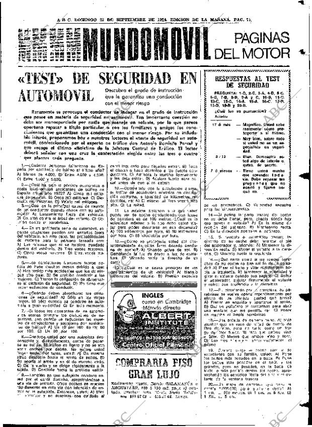 ABC MADRID 22-09-1974 página 65