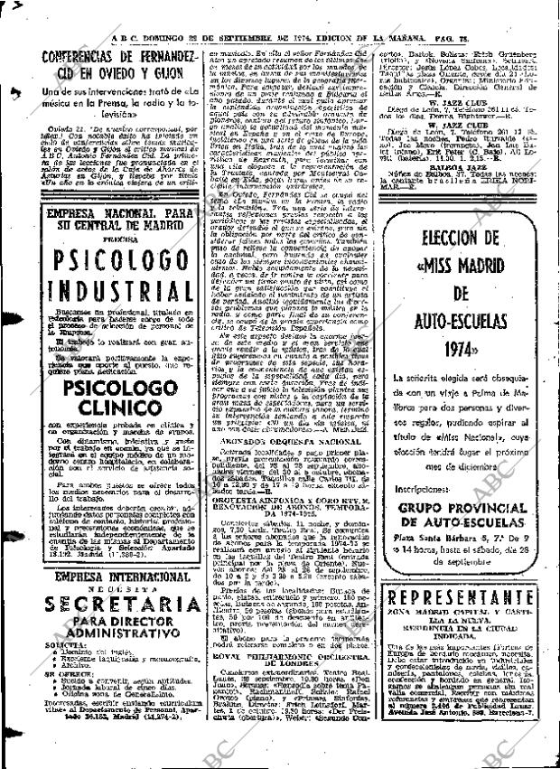 ABC MADRID 22-09-1974 página 72
