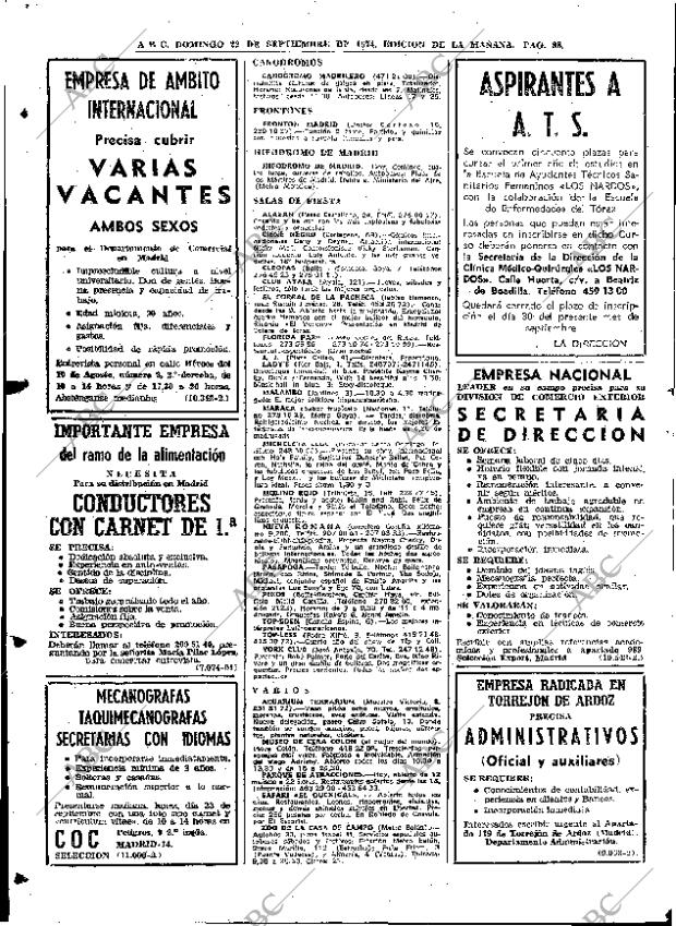 ABC MADRID 22-09-1974 página 82