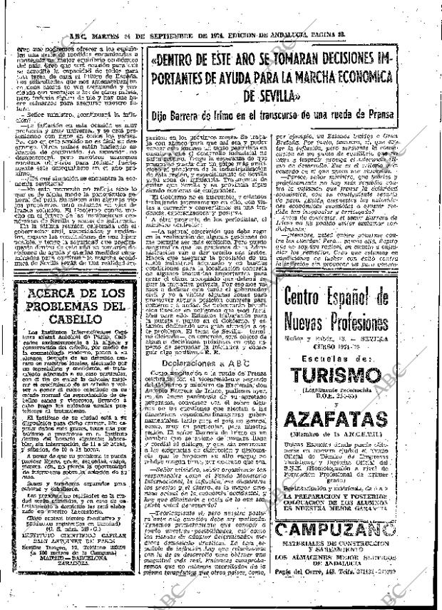 ABC SEVILLA 24-09-1974 página 23