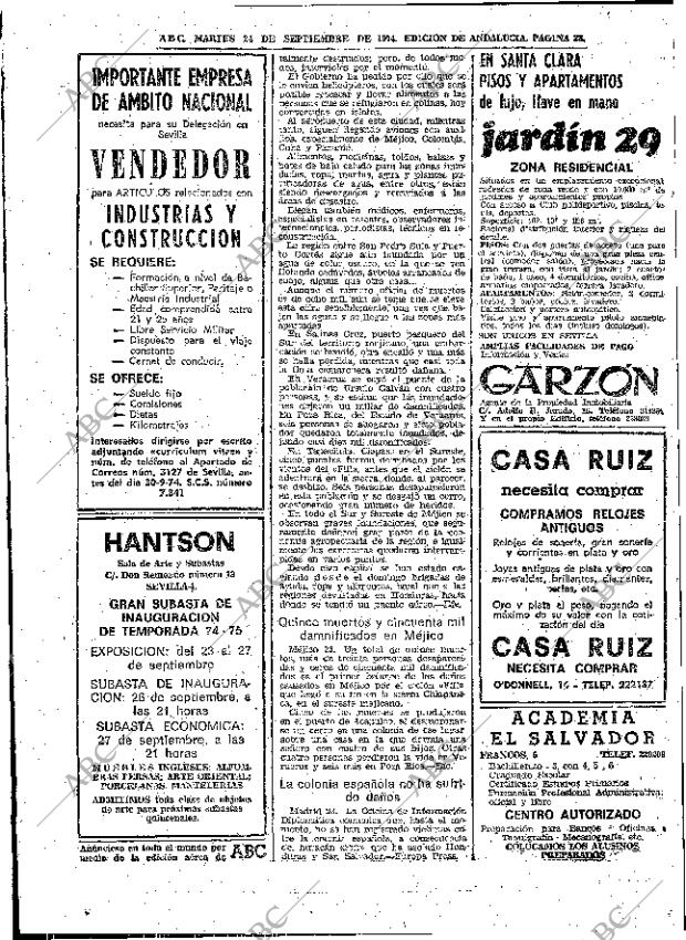 ABC SEVILLA 24-09-1974 página 28