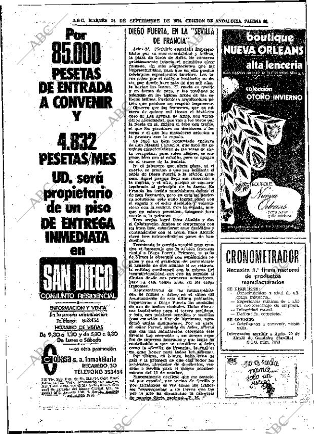 ABC SEVILLA 24-09-1974 página 60