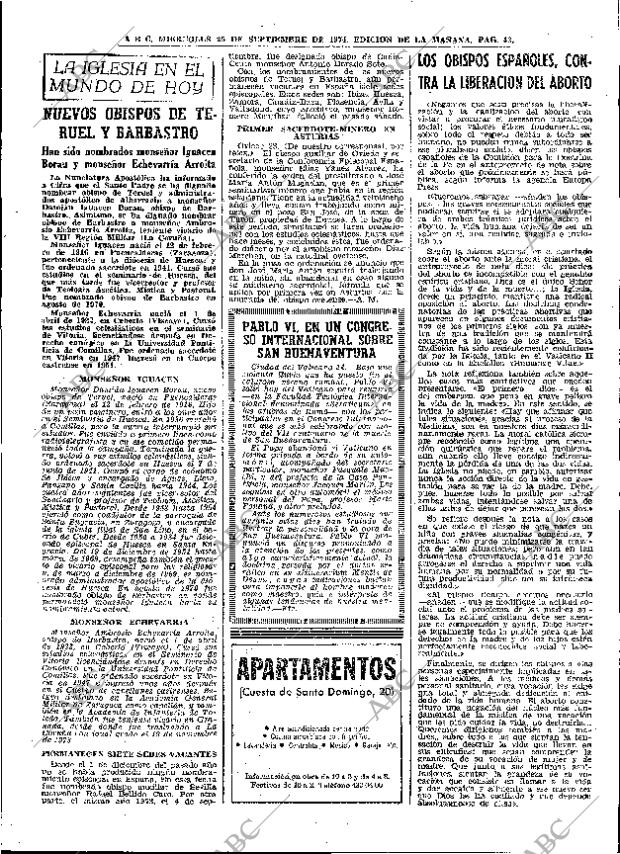 ABC MADRID 25-09-1974 página 43