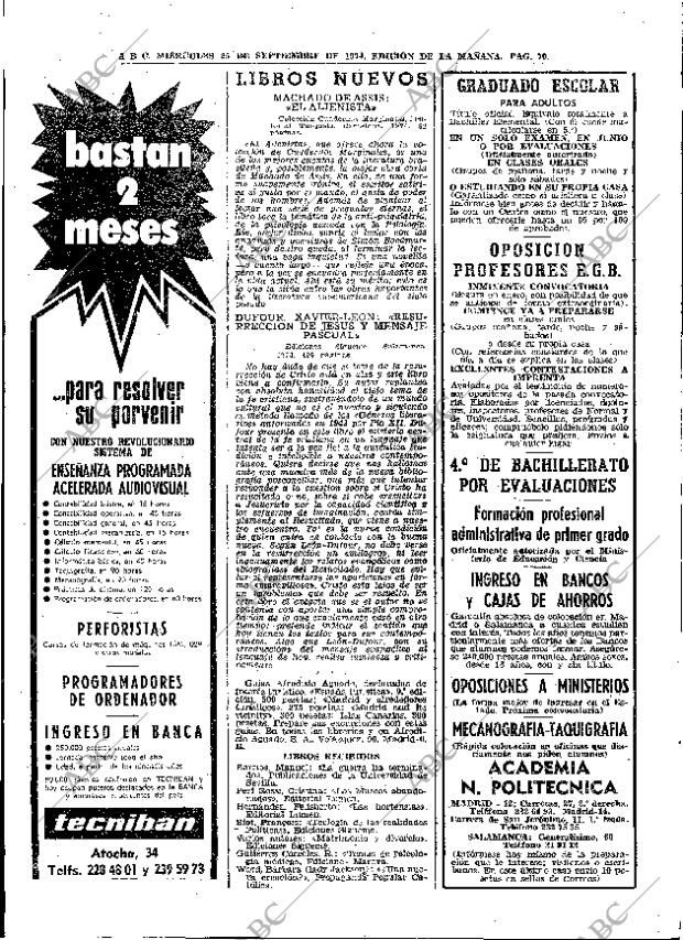 ABC MADRID 25-09-1974 página 70