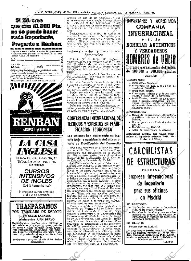 ABC MADRID 25-09-1974 página 76