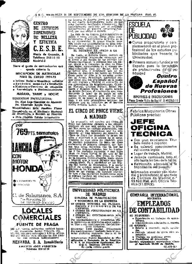 ABC MADRID 25-09-1974 página 92