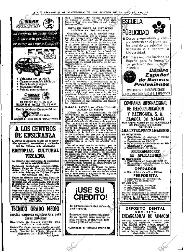 ABC MADRID 27-09-1974 página 44