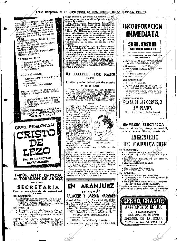 ABC MADRID 29-09-1974 página 74