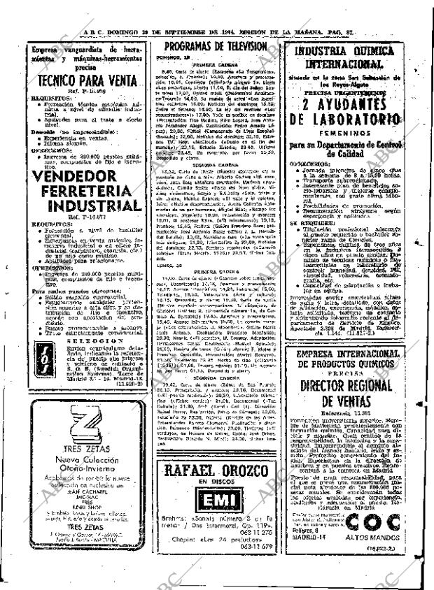 ABC MADRID 29-09-1974 página 83