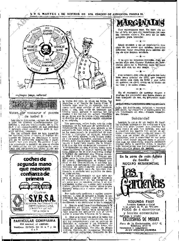 ABC SEVILLA 01-10-1974 página 30