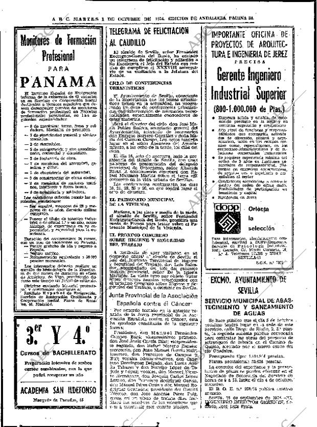 ABC SEVILLA 01-10-1974 página 34