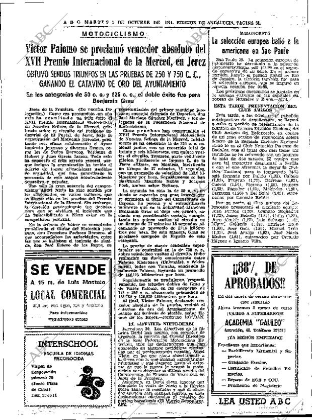 ABC SEVILLA 01-10-1974 página 51