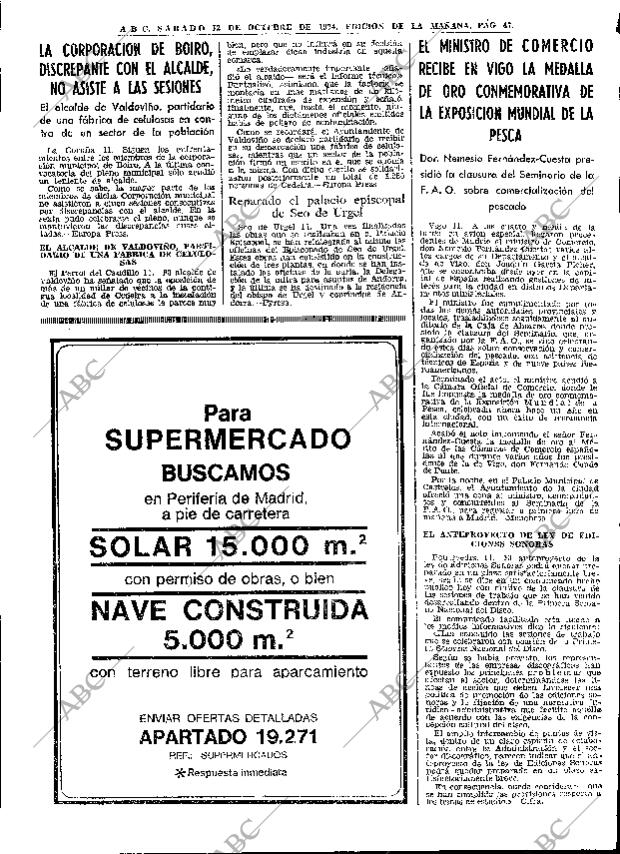 ABC MADRID 12-10-1974 página 47