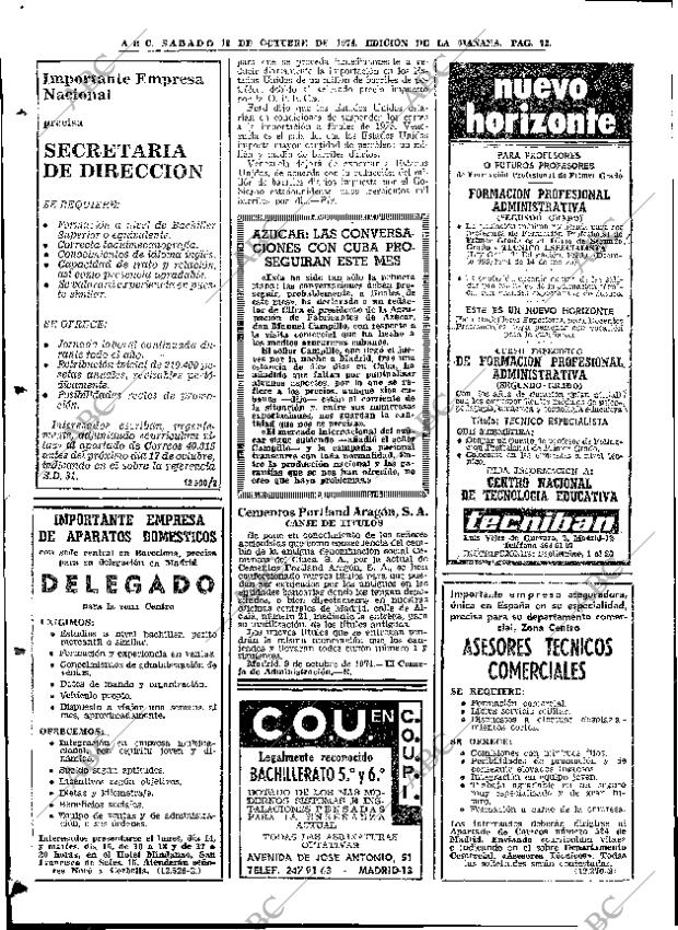 ABC MADRID 12-10-1974 página 72