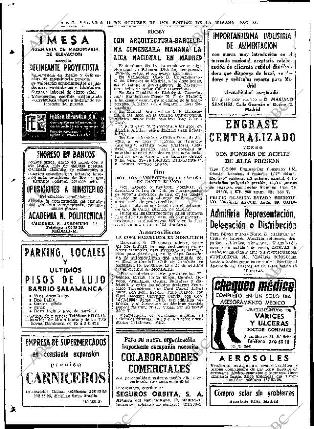 ABC MADRID 12-10-1974 página 84