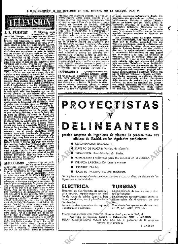 ABC MADRID 13-10-1974 página 77