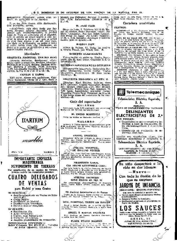 ABC MADRID 13-10-1974 página 81