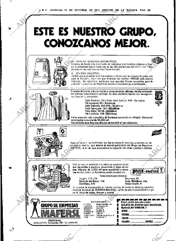 ABC MADRID 13-10-1974 página 84