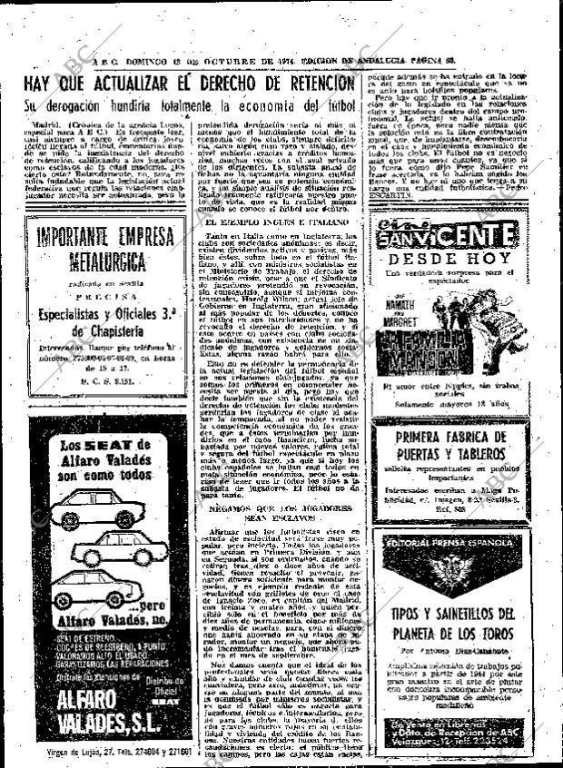 ABC SEVILLA 13-10-1974 página 60