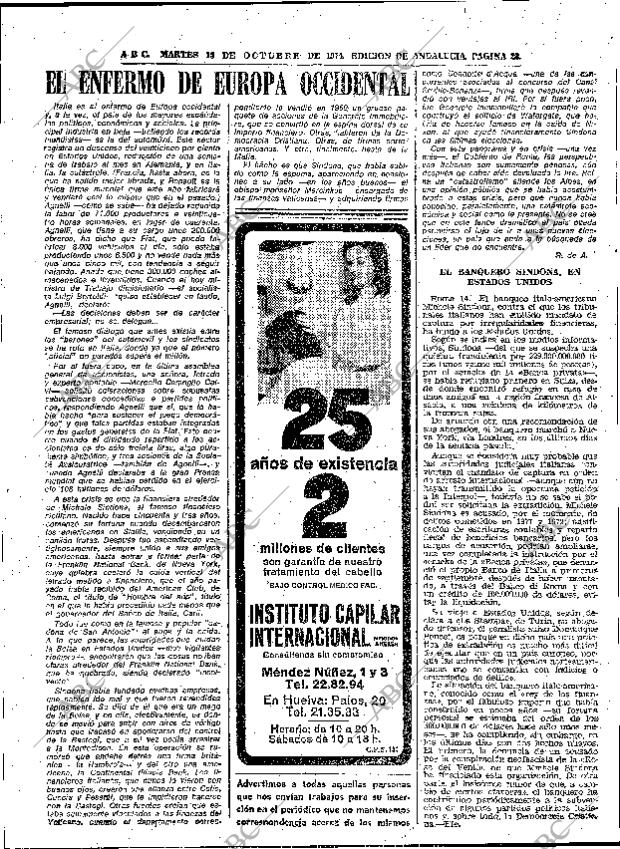 ABC SEVILLA 15-10-1974 página 22
