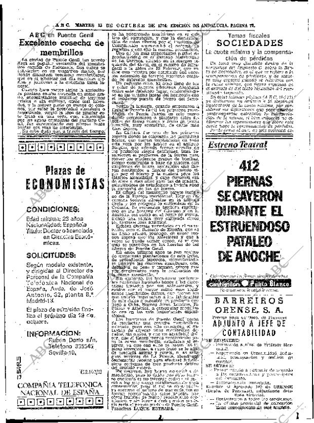 ABC SEVILLA 15-10-1974 página 77