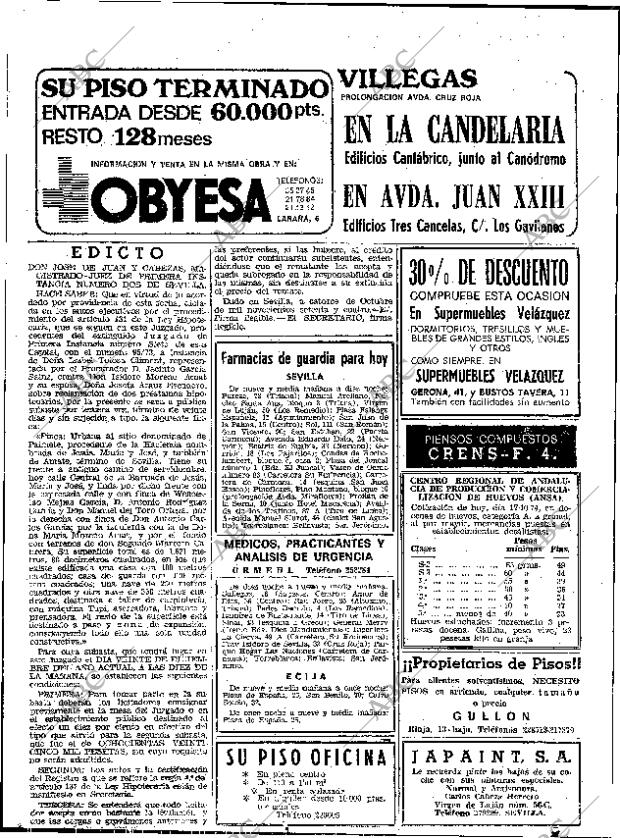 ABC SEVILLA 17-10-1974 página 74