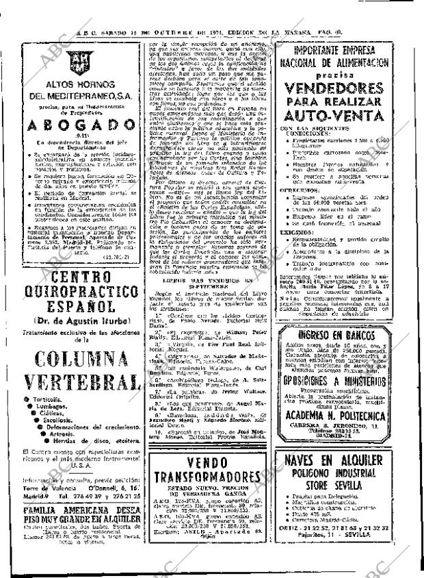 ABC MADRID 19-10-1974 página 60