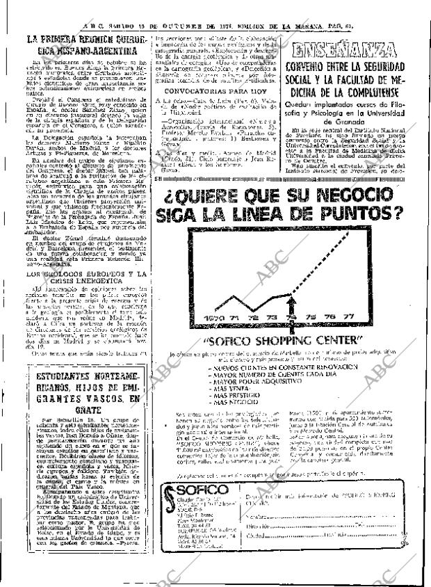 ABC MADRID 19-10-1974 página 61