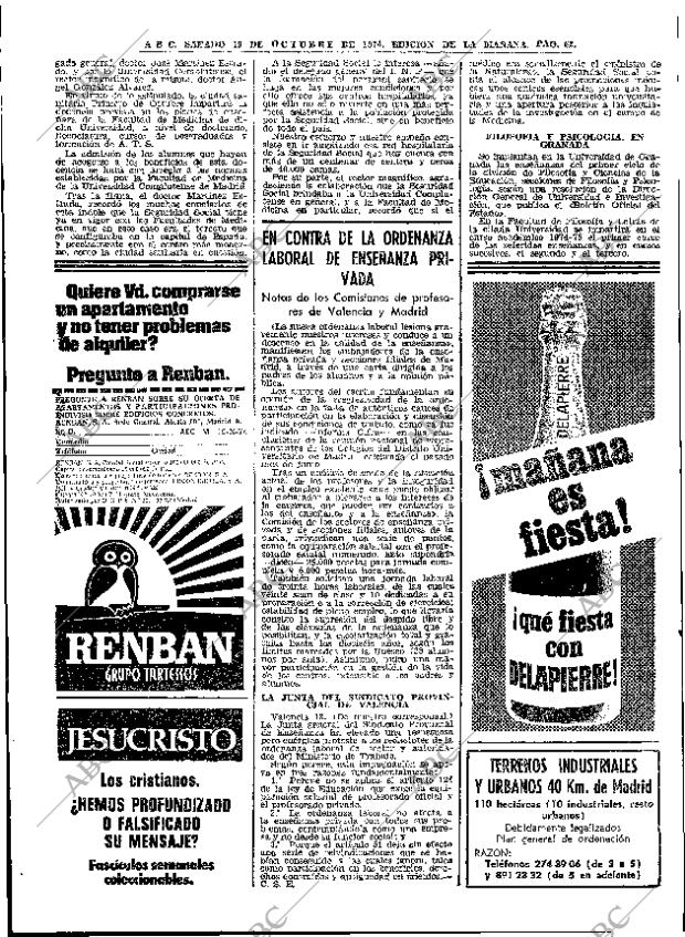 ABC MADRID 19-10-1974 página 62