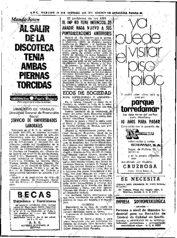 ABC SEVILLA 19-10-1974 página 64