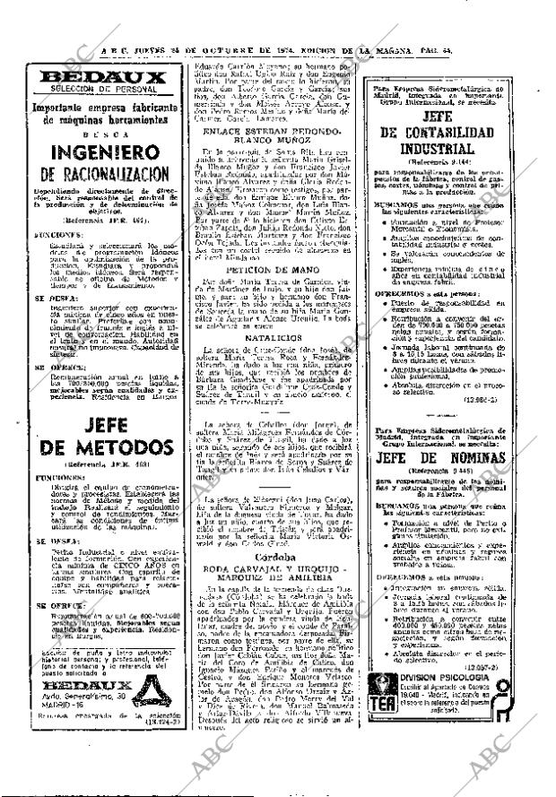 ABC MADRID 24-10-1974 página 62