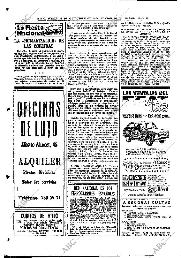 ABC MADRID 24-10-1974 página 88