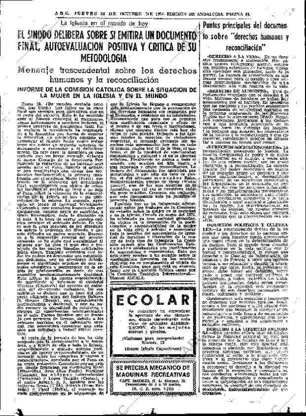 ABC SEVILLA 24-10-1974 página 43