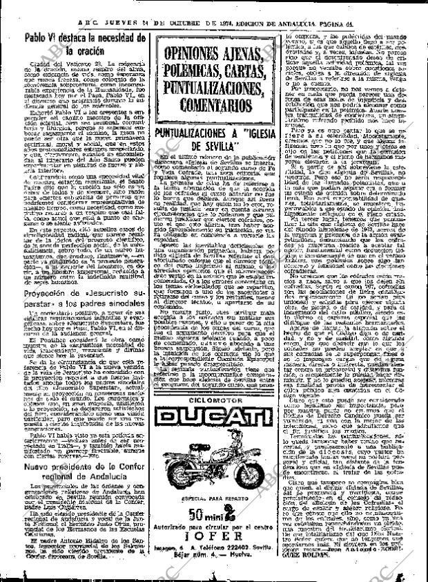 ABC SEVILLA 24-10-1974 página 44